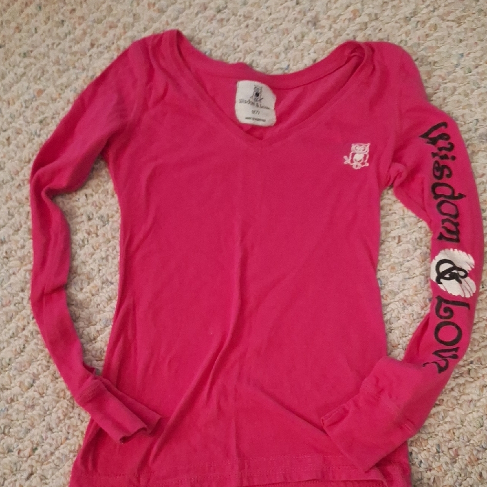 Kids Long Sleeve Tee - Vibrant Pink